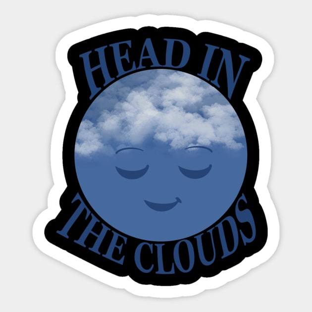 Head In The Clouds Sticker by ArtByCassidy